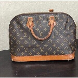 Louis Vuitton Alma Shoulder Bag PM Brown Coated Canvas/Leather Monogram